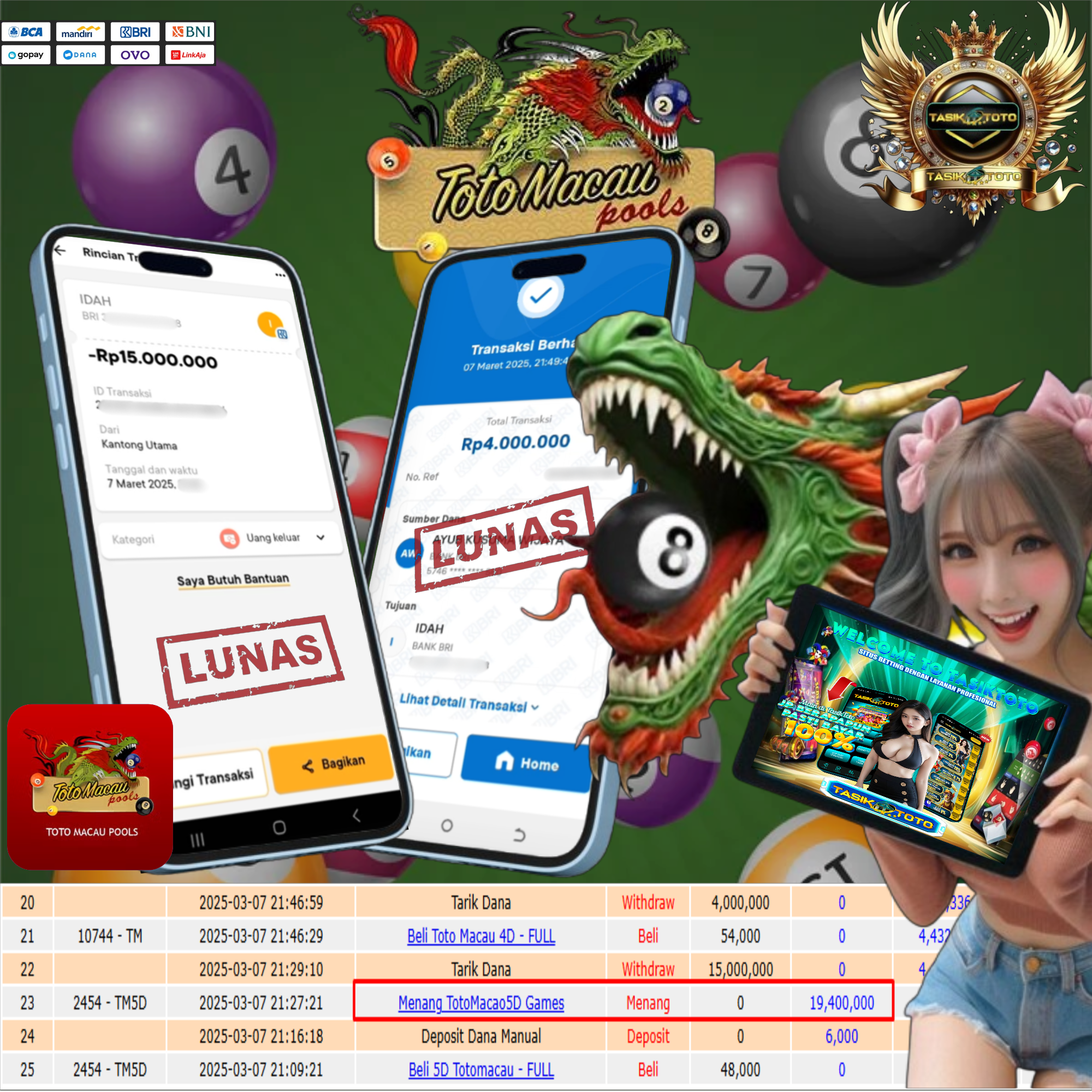 BUKTI JP TASIKTOTO – 08 MARET 2025