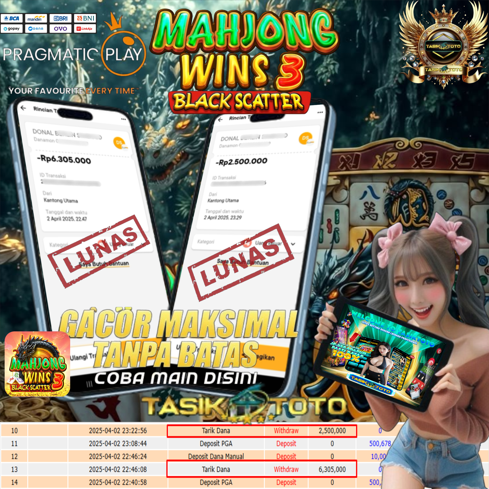 BUKTI JP TASIKTOTO – 3 APRIL 2025