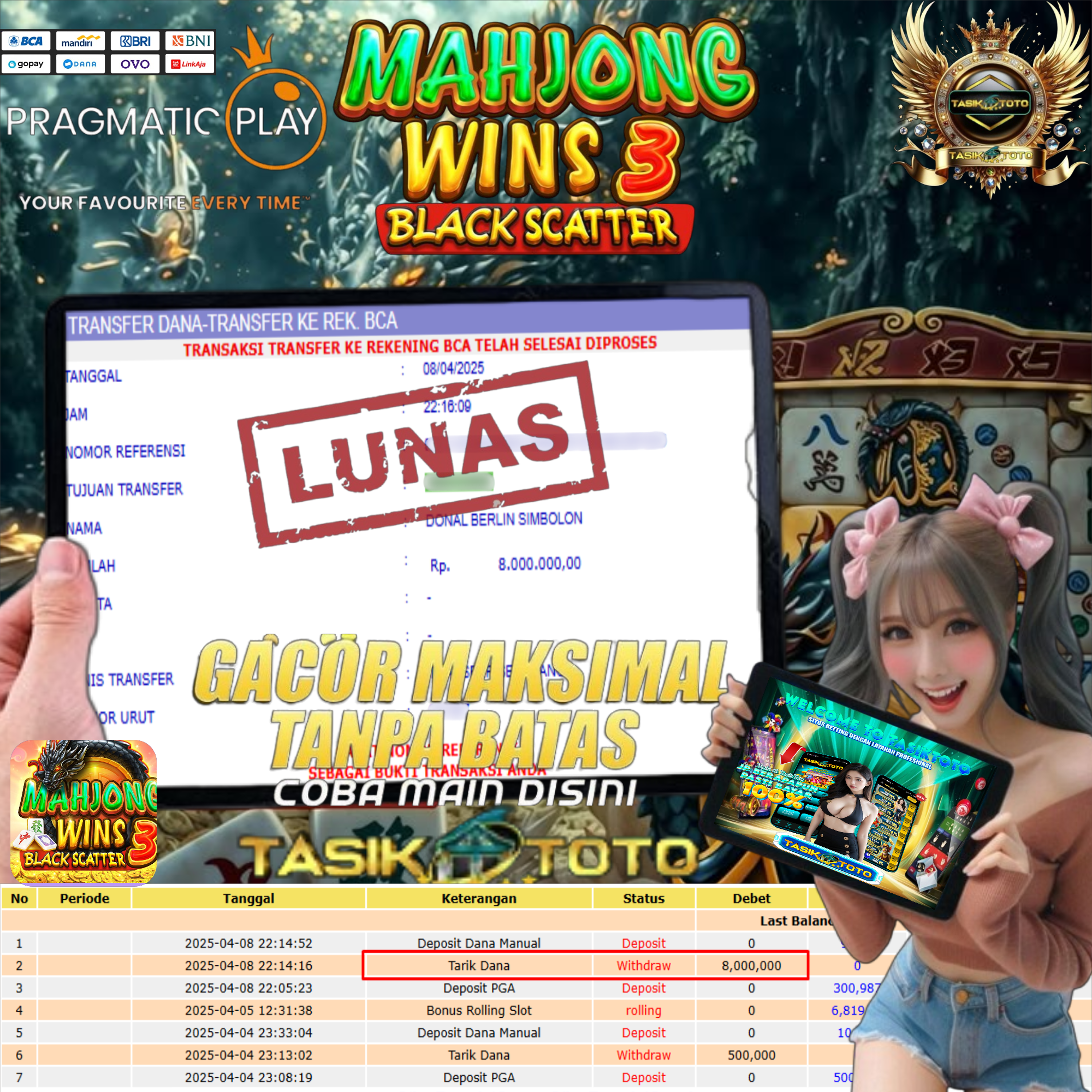 BUKTI JP TASIKTOTO – 8 APRIL 2025