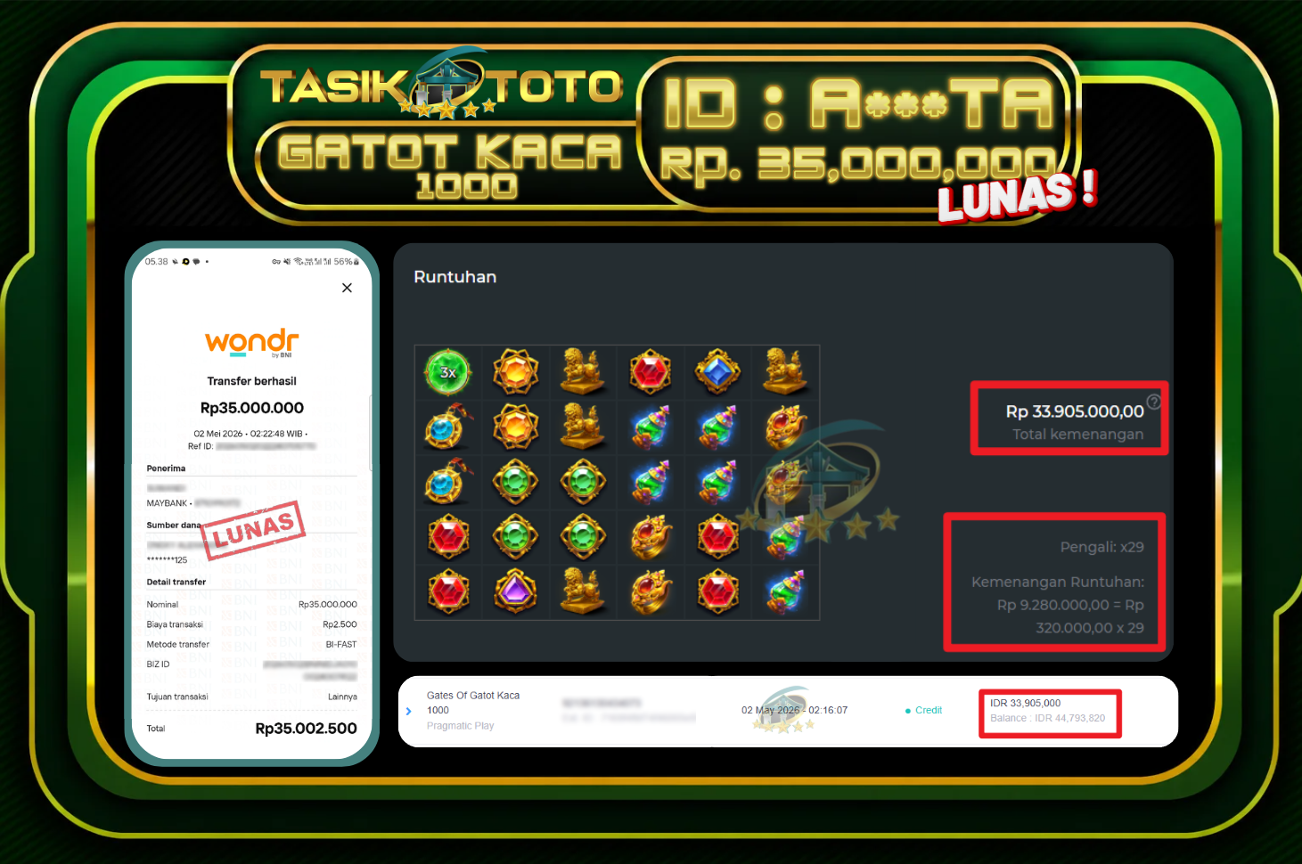 BUKTI JP TASIKTOTO – 02 MEI 2026